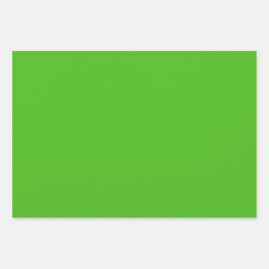 Kelly Green Solid Color Inpakpapier Vel (Voorkant)