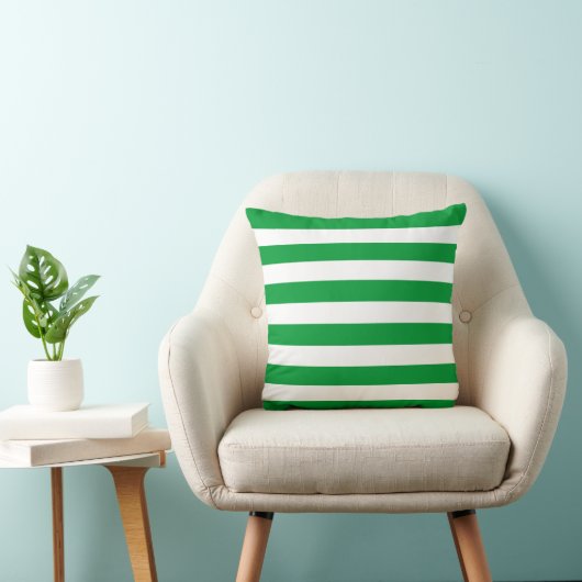 Kelly Green Stripes Pattern Kussen (Stoel)