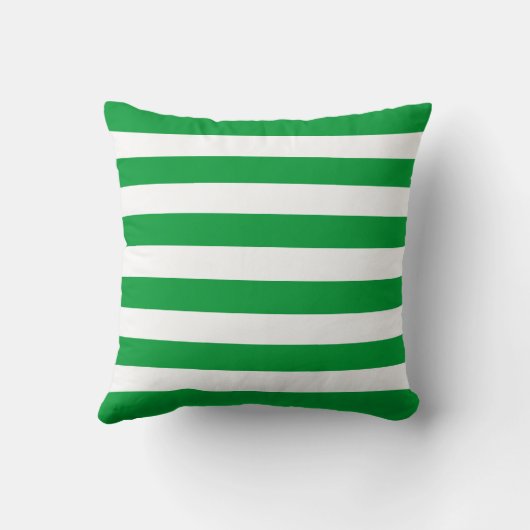 Kelly Green Stripes Pattern Kussen (Achterkant)