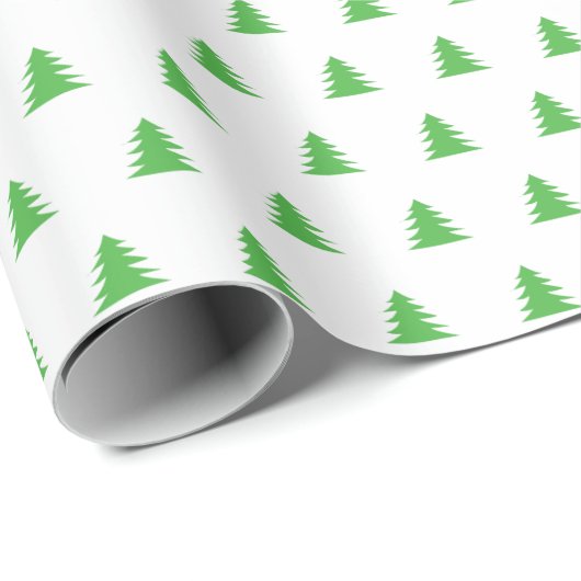 Kelly Green Style Kerstpine Tree-minimalist Cadeaupapier (Rol Hoek)