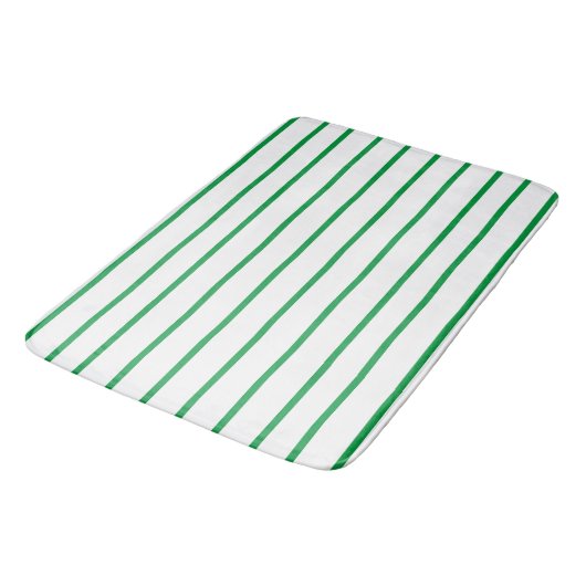Kelly Green thin strips Badmat (Gekanteld)