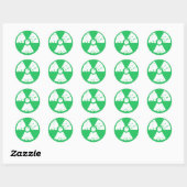 Kelly Green toxisch afval Ronde Sticker (Vel)