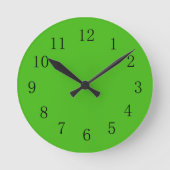 Kelly Green Wall Clock Ronde Klok (Voorkant)