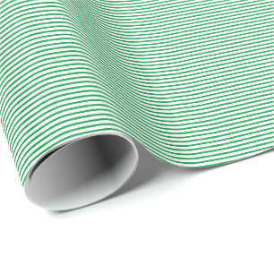 Kelly Green White Stripes St Patrick's Day 2024 Cadeaupapier