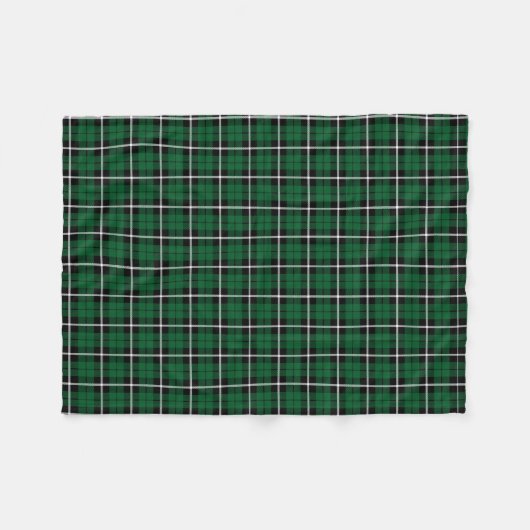Kelly groen Iers groen wit/zwart streep Fleece Deken (Voorkant (Horizontaal))