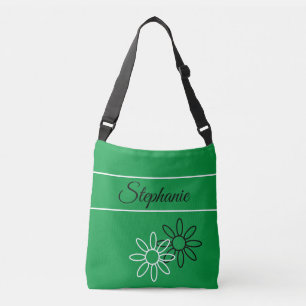 Kelly-groen met jouw naam, initialen of monogram k crossbody tas
