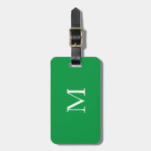 Kelly Groen Monogram Aangepaste Naam Gift Favor 20 Bagagelabel (Voorkant verticaal)