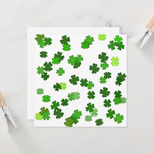 Kelly groen “Shamrocks Falling” (Voorkant / Achterkant in situ)