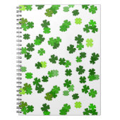 Kelly groen “Shamrocks Falling” Notitieboek (Voorkant)