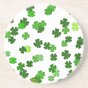 Kelly groen “Shamrocks Falling” Zandsteen Onderzetter