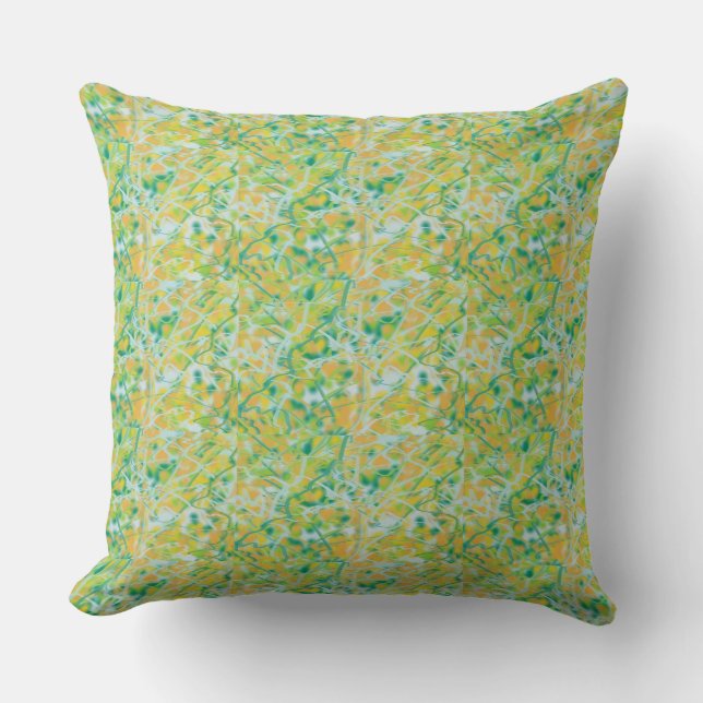 Kelly-groen, tan, lichtblauw design Pillow Kussen (Voorkant)