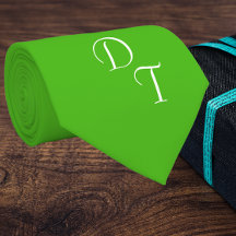 Kelly-groen - uw monogrammen stropdas