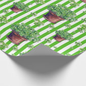 Kelly Groene Cute Clover Pot St. Patrick Dag Cadeaupapier (Hoek)