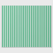Kelly-groene en witte strepen van snoep cadeaupapier (Vlak)