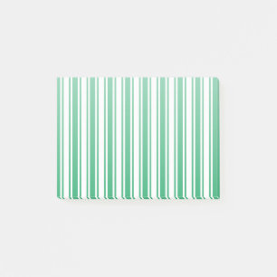 Kelly-groene en witte strepen van snoep post-it® notes