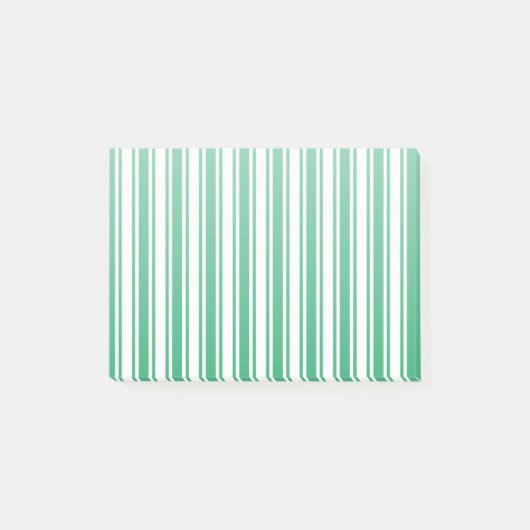 Kelly-groene en witte strepen van snoep post-it® notes (Voorkant)