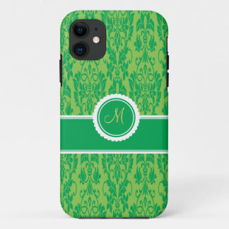 Kelly groene monogram damasten iPhone 5 hoesje