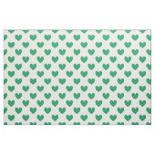 Kelly-groene polka harten wit stof (Fat Quarter)