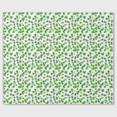 Kelly groene “Shamrocks Falling” Cadeaupapier (Vlak)