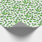 Kelly groene “Shamrocks Falling” Cadeaupapier (Hoek)