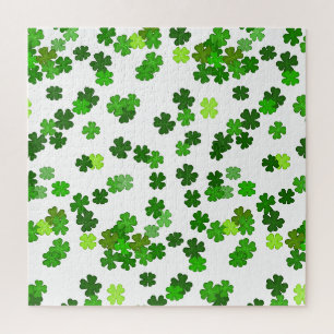 Kelly groene “Shamrocks Falling” Legpuzzel