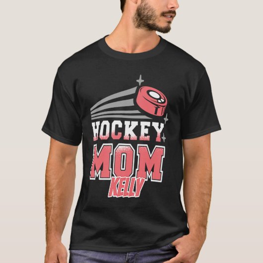 Kelly Hockey Mom With Puck Womens T-shirt (Voorkant)