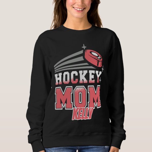 Kelly Hockey Mom With Puck Womens Trui (Voorkant)