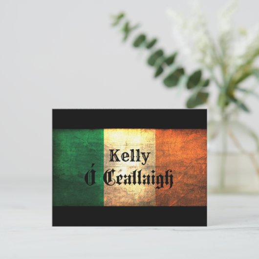 Kelly Irish Flag Briefkaart (Staand voorkant)