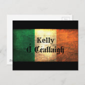 Kelly Irish Flag Briefkaart (Voorkant / Achterkant)