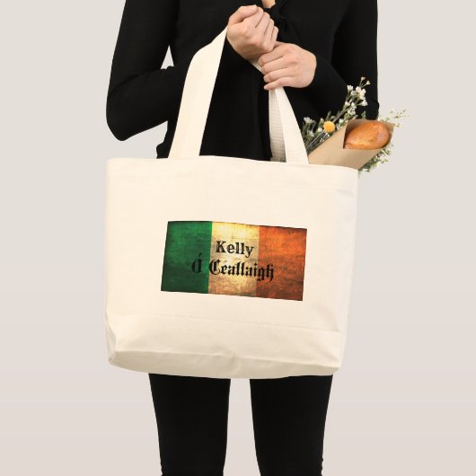 Kelly Irish Flag Grote Tote Bag (Voorkant (product))