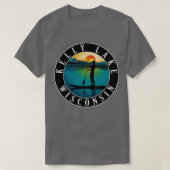 Kelly Lake Wisconsin Paddleboarding T-shirt (Design voorkant)