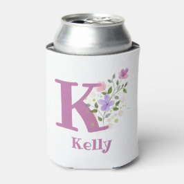 Kelly Naam met een bloemendesign Blikjeskoeler
