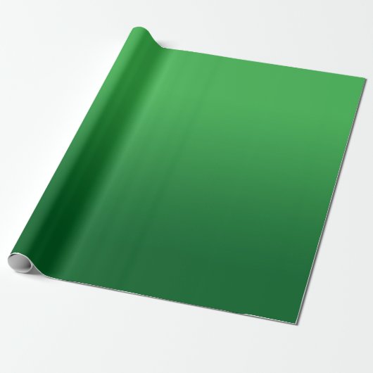 Kelly naar Forest Green Gradient Cadeaupapier (Uitgerold)