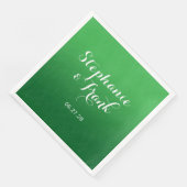 Kelly naar Forest Green Gradient Wedding Servet (Hoek)