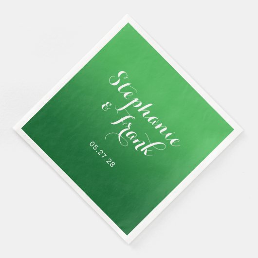 Kelly naar Forest Green Gradient Wedding Servet (Hoek)