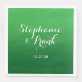 Kelly naar Forest Green Gradient Wedding Servet (Voorkant)