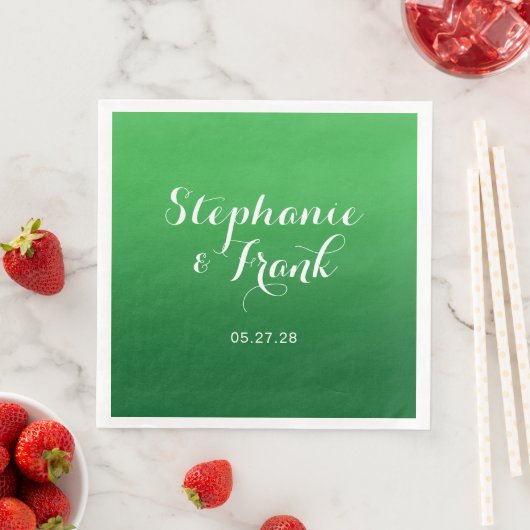 Kelly naar Forest Green Gradient Wedding Servet (Insitu)