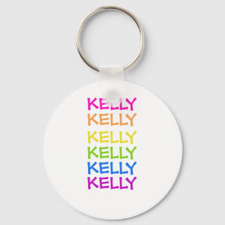 Kelly - Names - Neon Letters Round Sleutelhanger