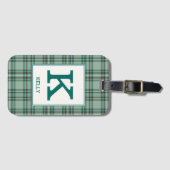 Kelly Tartan Mint Green Plaid Patroon Bagagelabel (Voorkant (horizontaal))