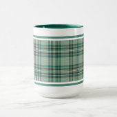 Kelly Tartan Pattern Mint Green Irish Pset Mok (Midden)