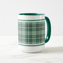 Kelly Tartan Pattern Mint Green Irish Pset