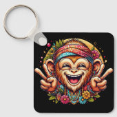 "Kelly the Chill Monkey" Aluminum Keychain (Voorkant)