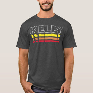 Kelly Voornaam Grappige Vintage Zonsondergang Kell T-shirt