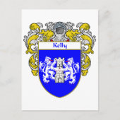 Kelly Wapenschild (Mantled) Briefkaart (Voorkant)