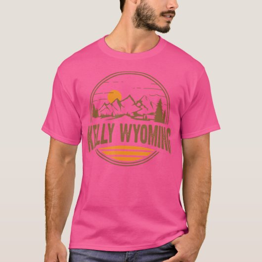  Kelly Wyoming Mountain Hiking Souvenir Pri T-shirt (Voorkant)