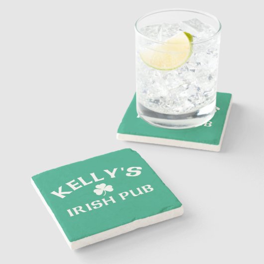 Kelly's Ierse Pub Stenen Onderzetter (Zijkant)