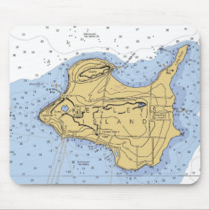 Kellys Island, OH Nautical Chart Mousepad Muismat