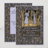  Kelmscott Floral huwelijksuitnodiging Kaart (Voorkant / Achterkant)