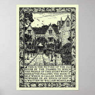 Kelmscott Manor door William Morris Poster