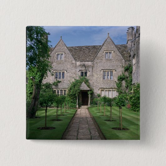 Kelmscott Manor (foto) Vierkante Button 5,1 Cm (Voorkant)